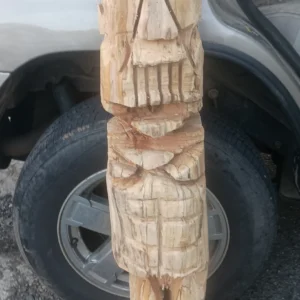 Large Two Sided Totem/Tiki Happy - Sad Ambrosia Maple